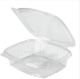AD08 8oz Plastic Hinged Deli Container- Clear 5 3/8 X 4 1/2 X 1 1/2